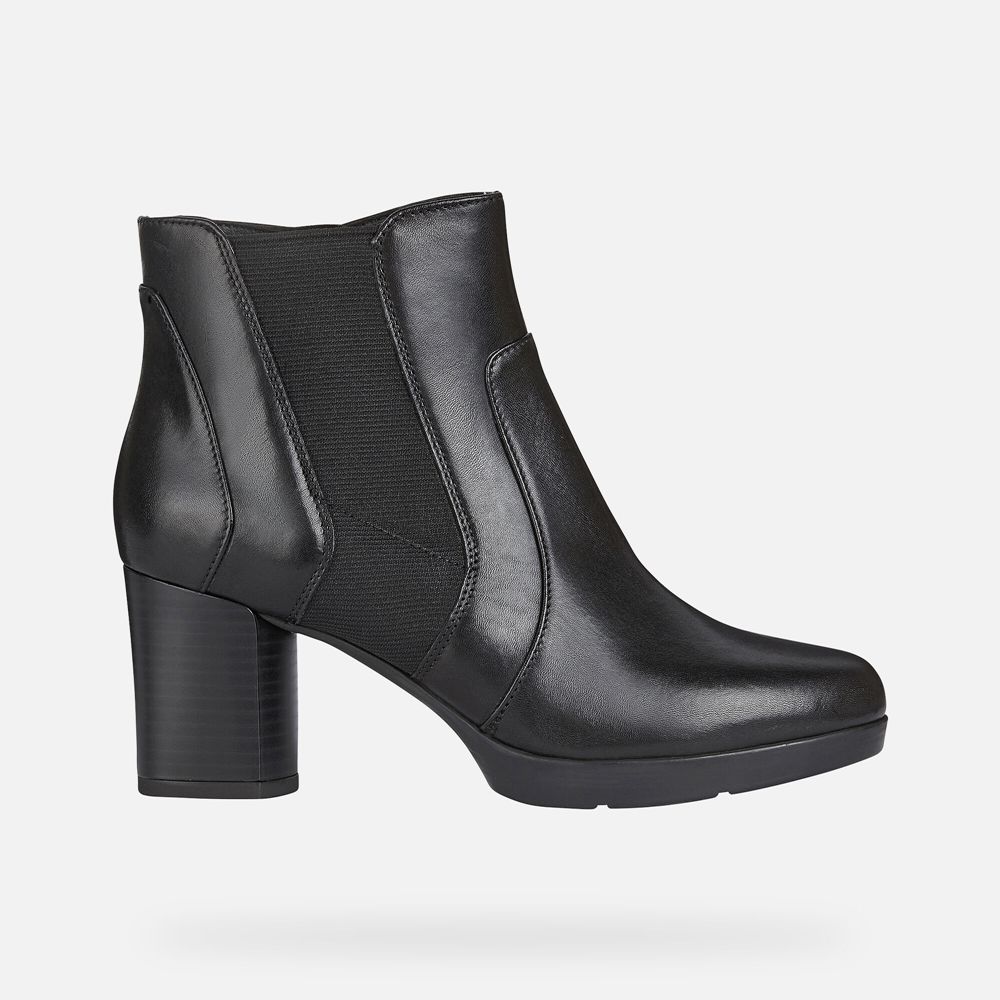 Geox Ankle Boots Black Anylla - Geox Womens Shoes - EDSKTJ680